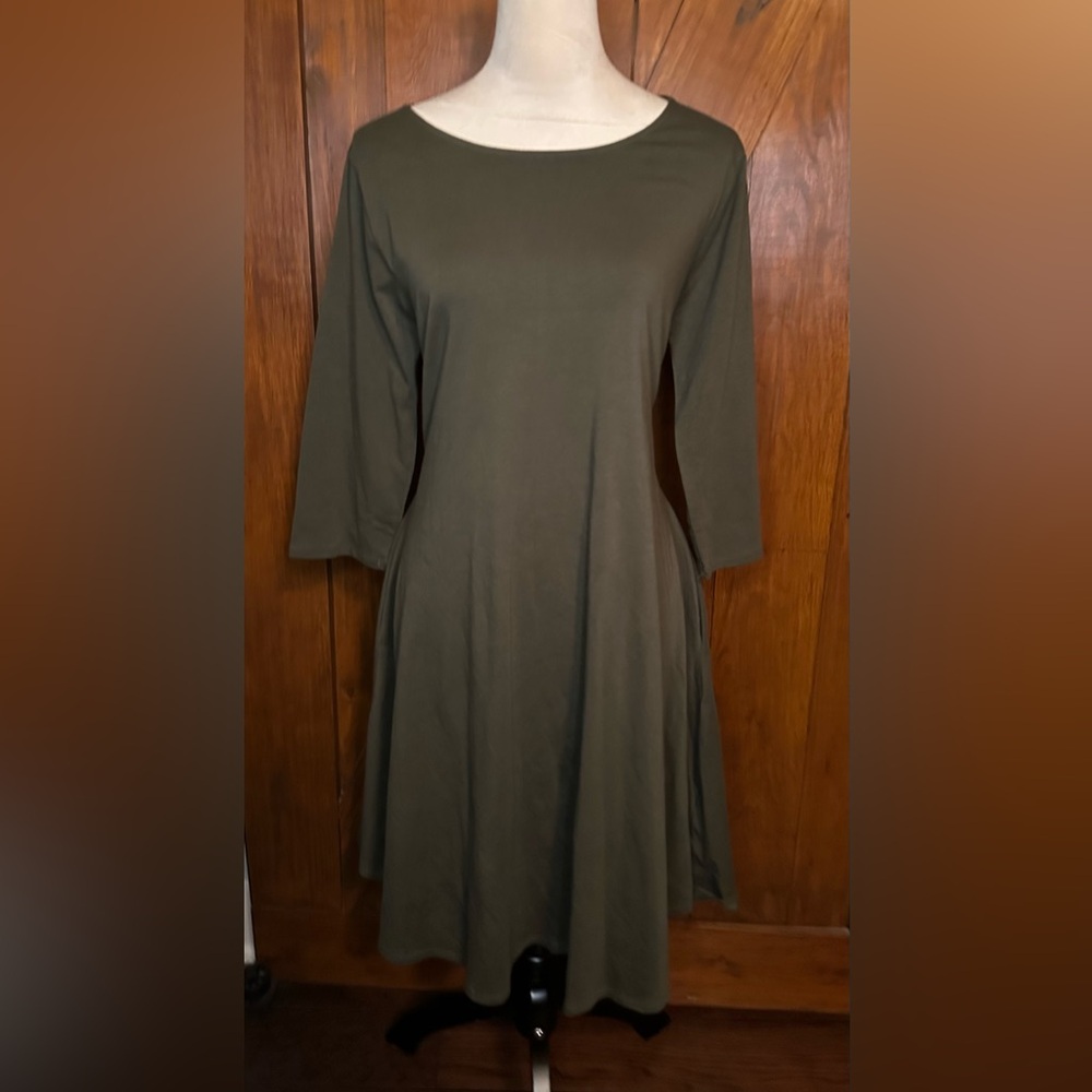 Chic Olive Midi Dress